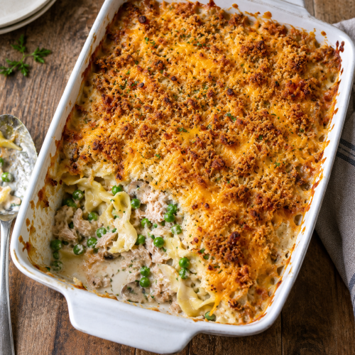 photo of tuna noodle casserole